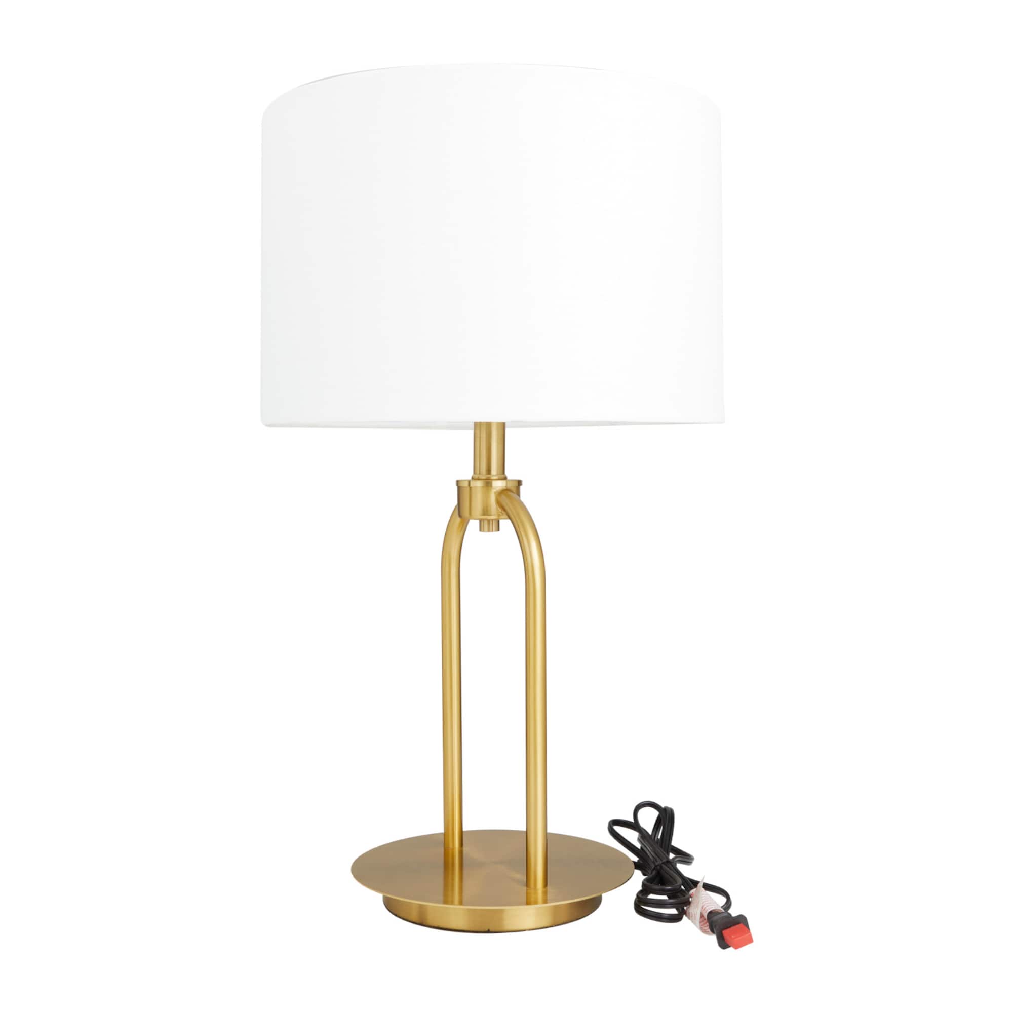 Gold Modern Table Lamp, 7" x 7" x 19"